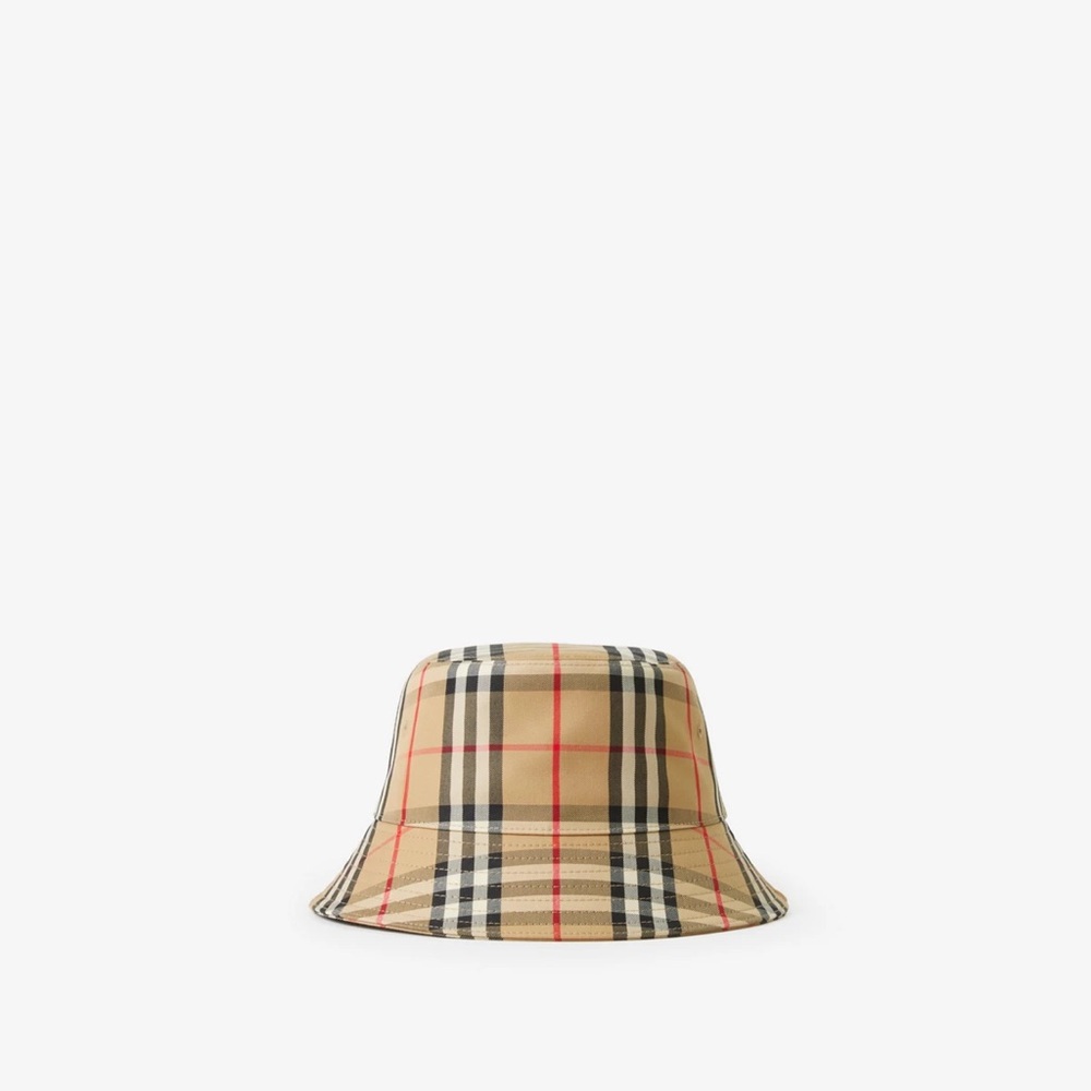 COPY - Burberry Beige Check Bucket Hat - Picture 2 of 5